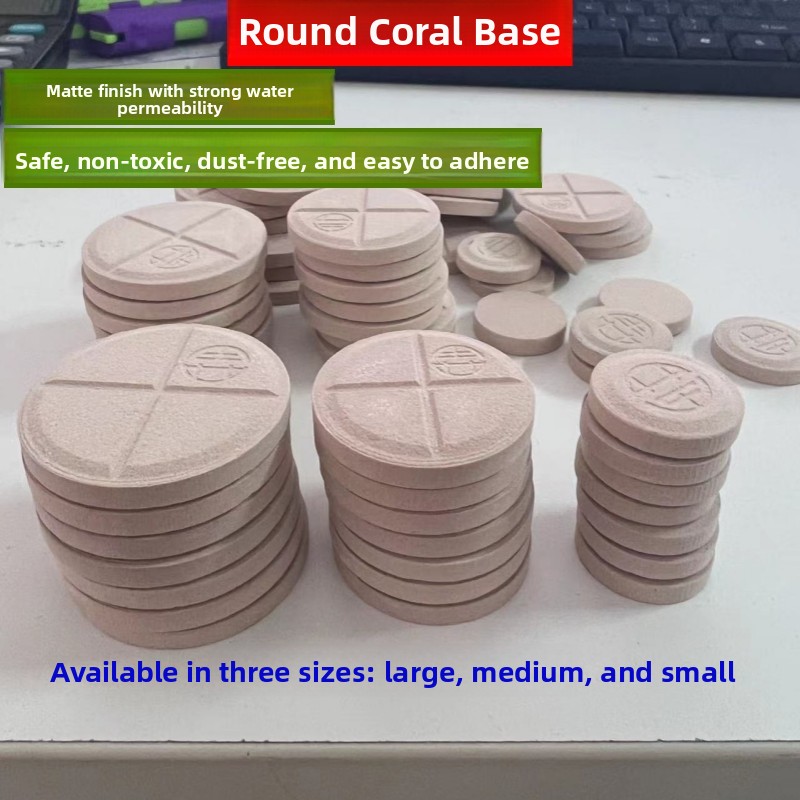 Marine Coral - Base Redonda de Coral Decorativa para