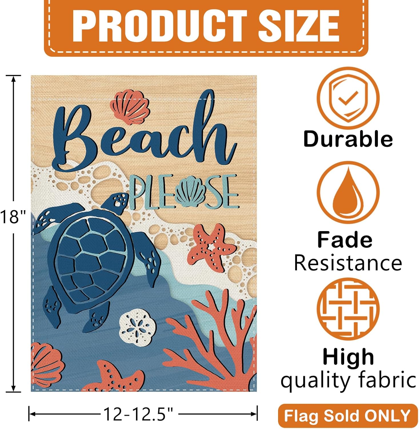 Bandera Decorativa de Playa de - Marine Coral reseña y precio